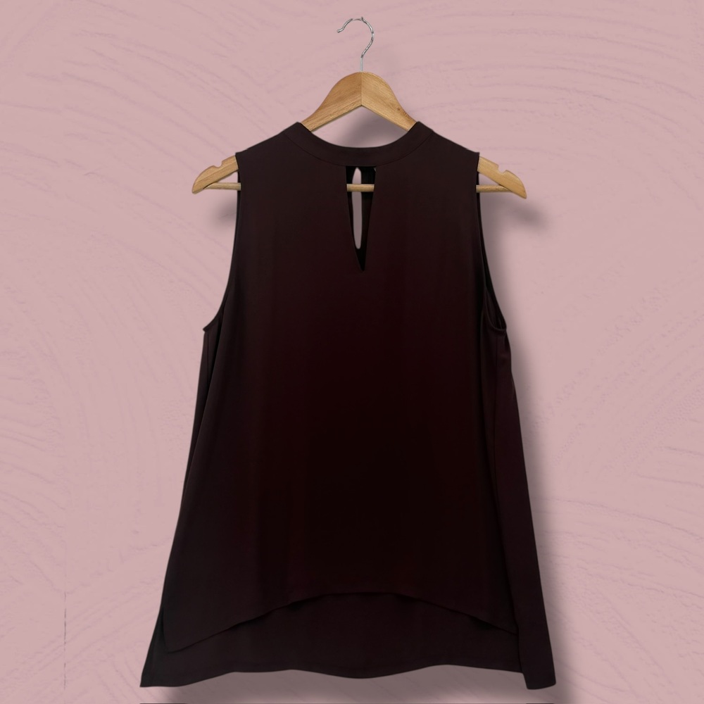 LOFT Brown Sleeveless Tunic Tank Top M